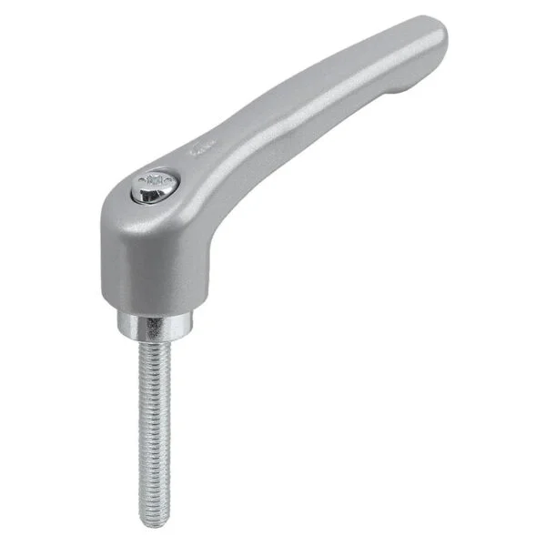 K1659 Kipp Clamping levers, zinc with external thread, steel parts trivalent blue passivated