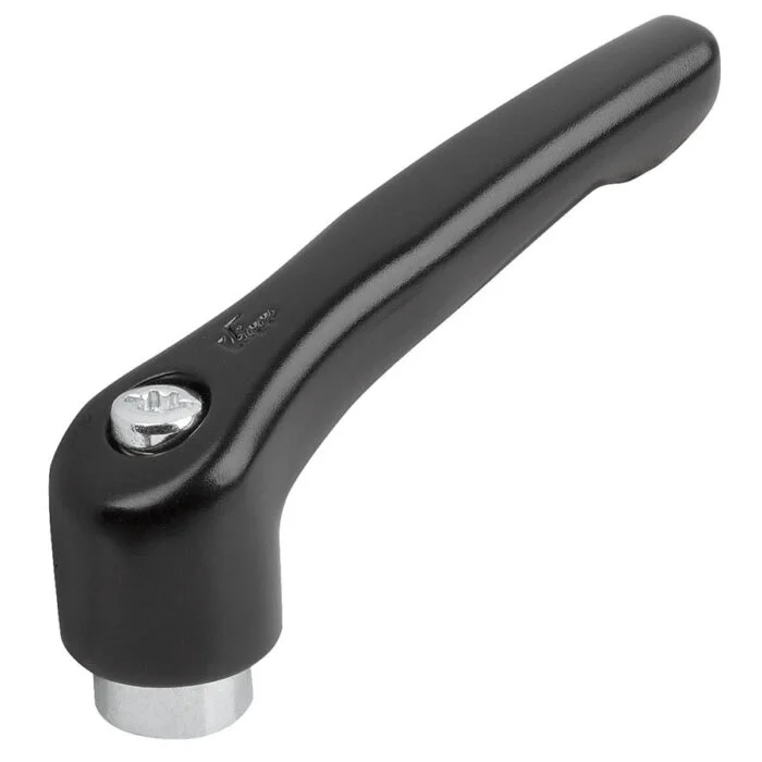 K1659 Kipp Clamping levers, zinc with internal thread, steel parts trivalent blue passivated