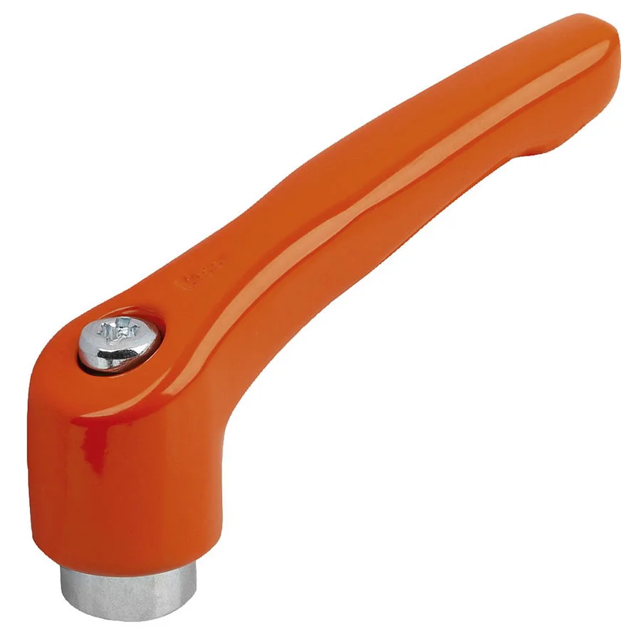 K1659 Kipp Clamping levers, zinc with internal thread, steel parts trivalent blue passivated