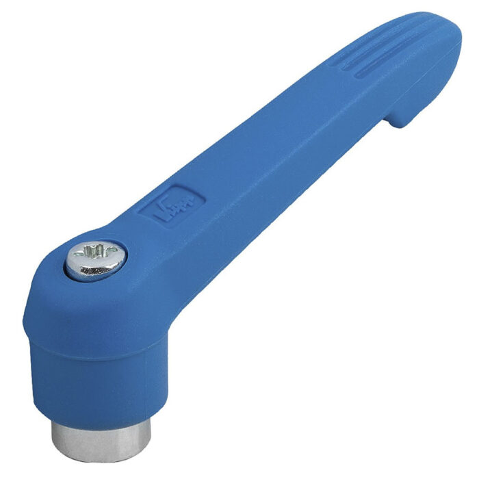 K1660 Kipp Clamping levers, plastic with internal thread, steel parts trivalent blue passivated blue