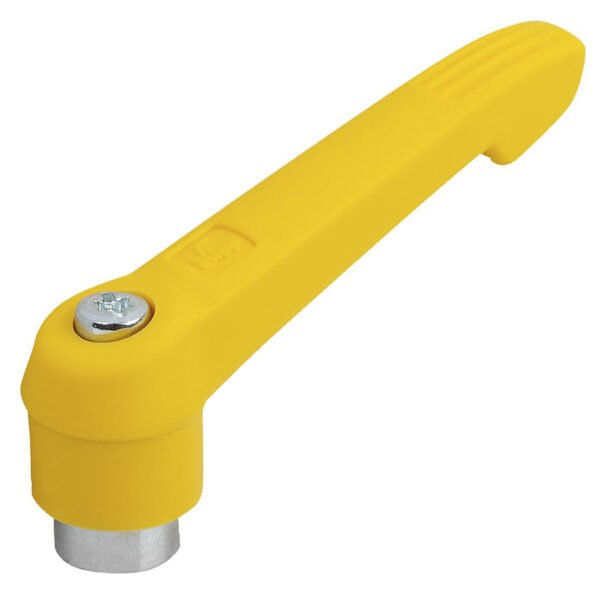K1660 Kipp Clamping levers, plastic with internal thread, steel parts trivalent blue passivated yellow