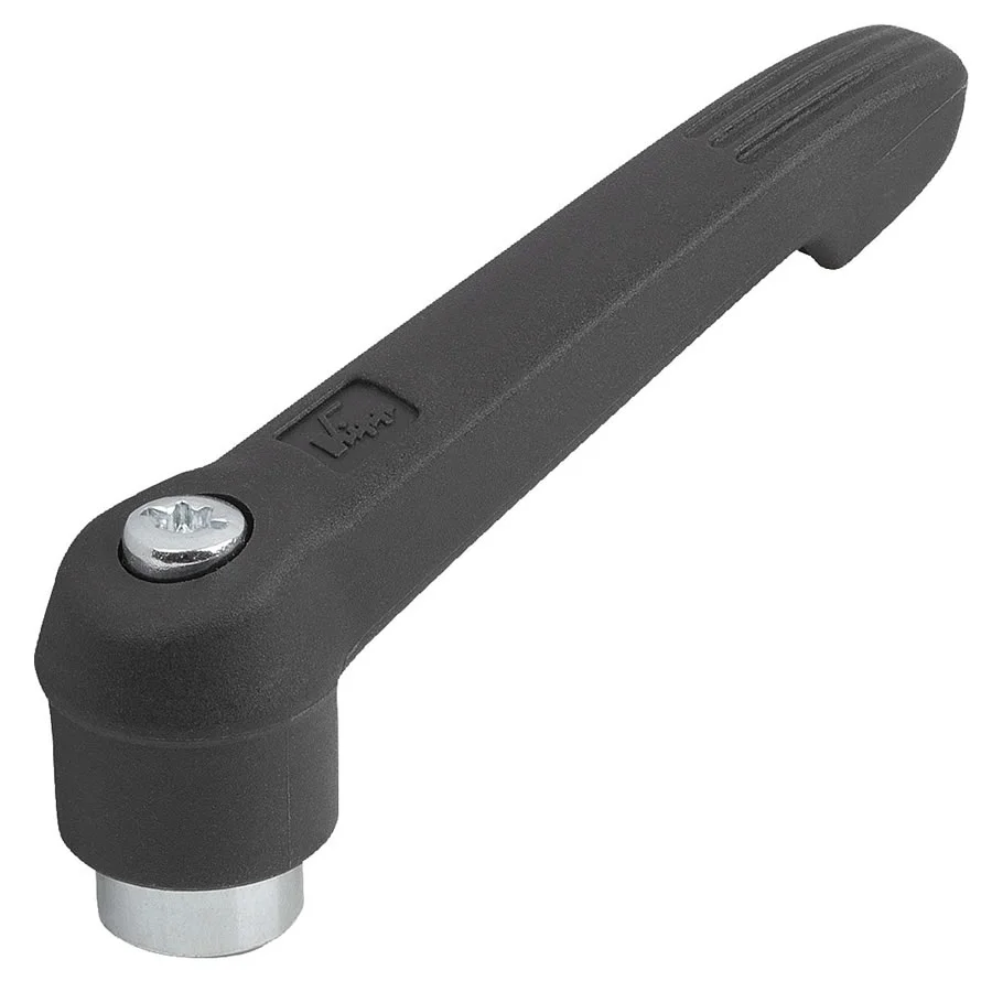 K1660 Kipp Clamping levers, plastic with internal thread, steel parts trivalent blue passivated black