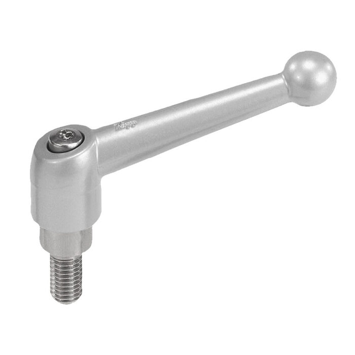 Norelem 06431 Clamping levers external thread, steel parts stainless steel