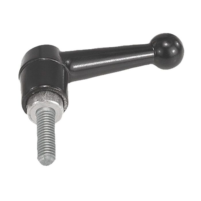 Norelem 06431 Clamping levers external thread, steel parts stainless steel