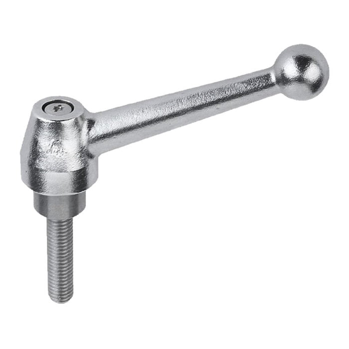 Norelem 06441 Clamping levers external thread, stainless steel