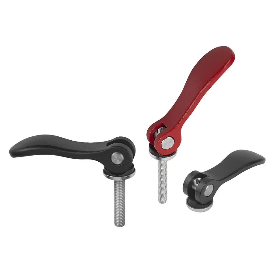 K0005 Kipp Cam levers internal and external thread, steel or stainless steel