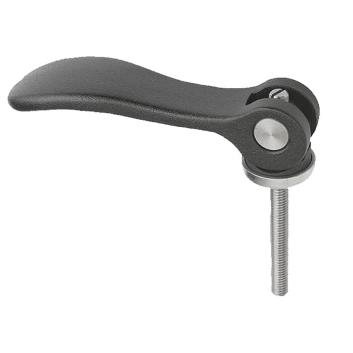 K0006 Kipp Cam levers adjustable external thread, steel or stainless steel