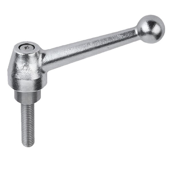 K0121 Kipp Clamping levers with external thread, stainless steel