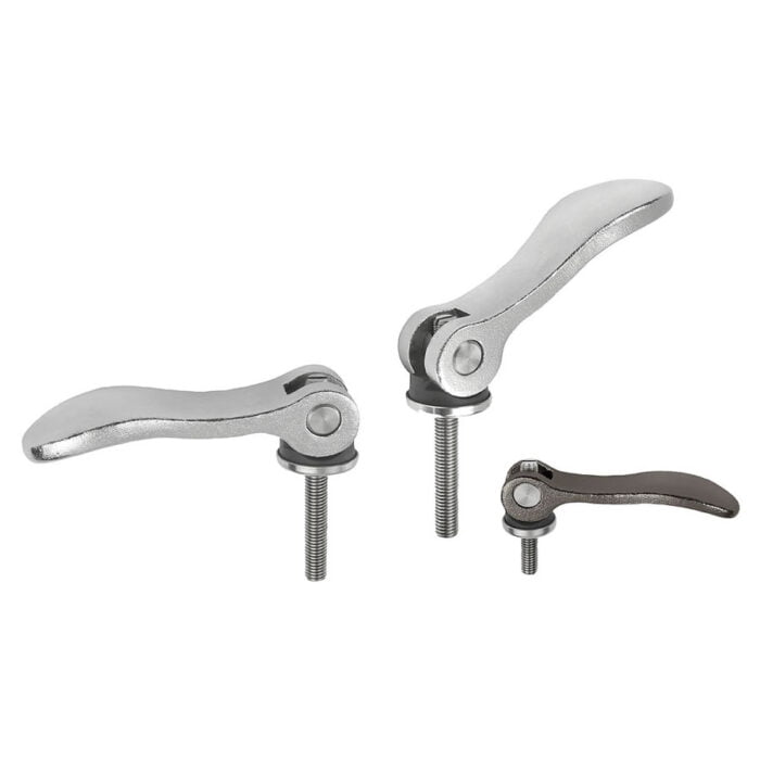 K0647 Kipp cam levers adjustable external thread, stainless steel