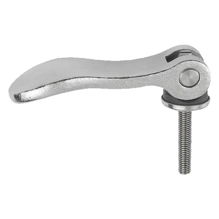 K0647 Kipp cam levers adjustable external thread, stainless steel