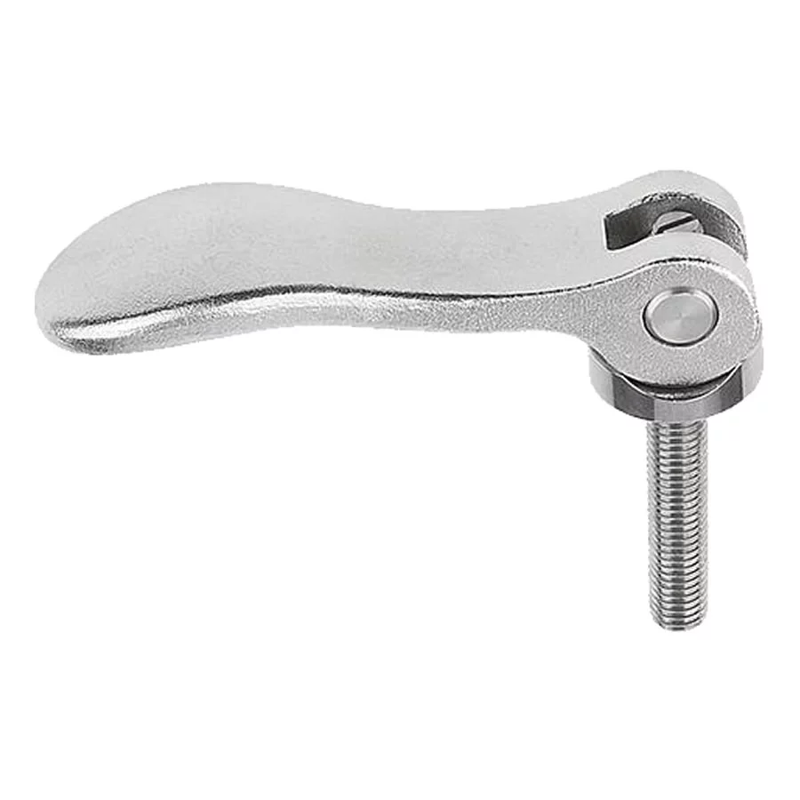 K0647 Kipp Cam levers adjustable external thread, stainless steel, thrust washer stainless steel