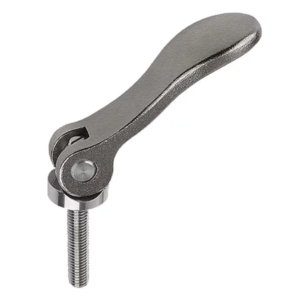 K0647 Kipp Cam levers adjustable external thread, stainless steel, thrust washer stainless steel