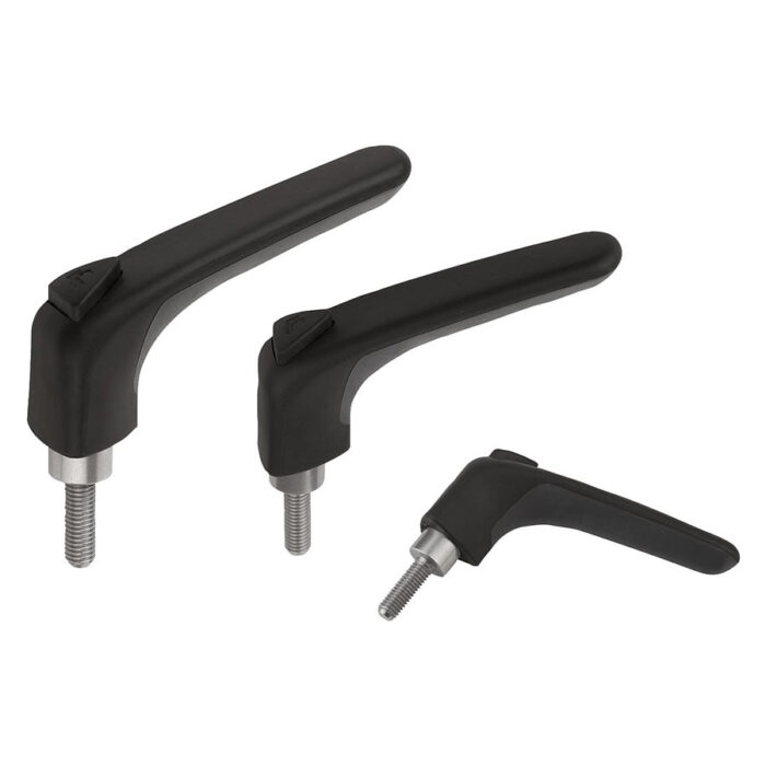 K0981 Kipp clamping levers ergonomic, external thread