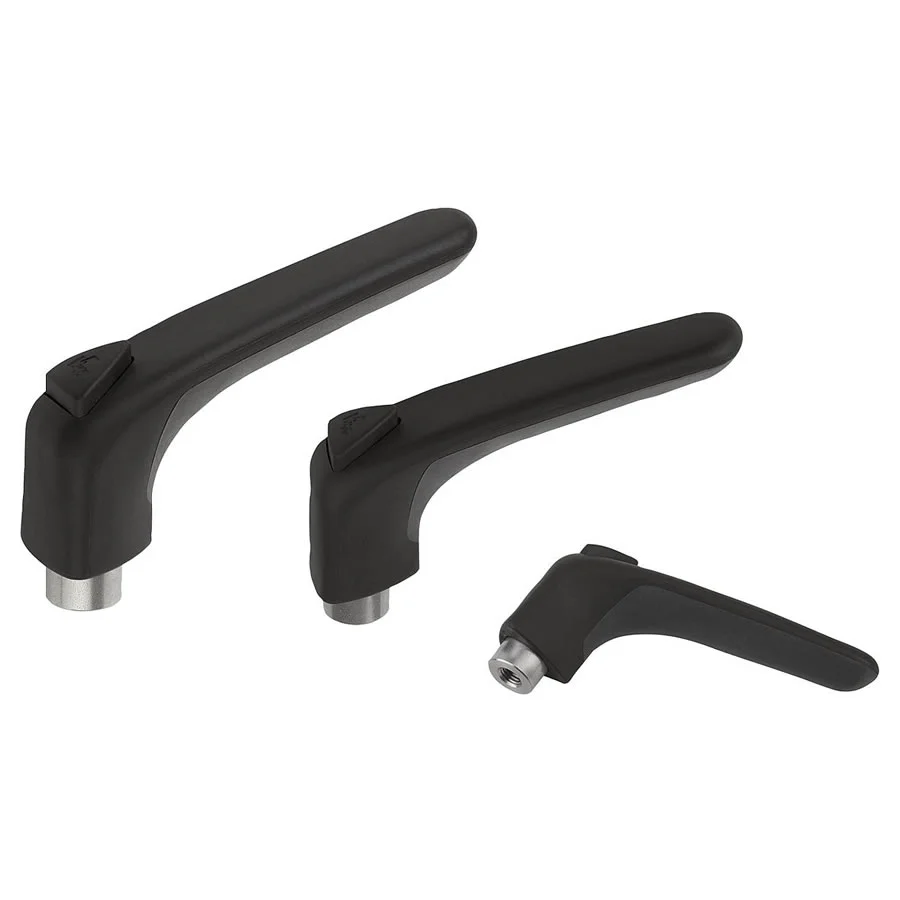 K0982 Kipp clamping levers ergonomic, internal thread, steel parts stainless steel