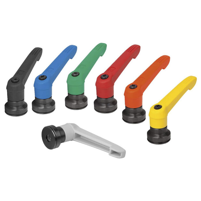 K1597 Kipp Plastic clamping lever with female thread and clamping force intensifier