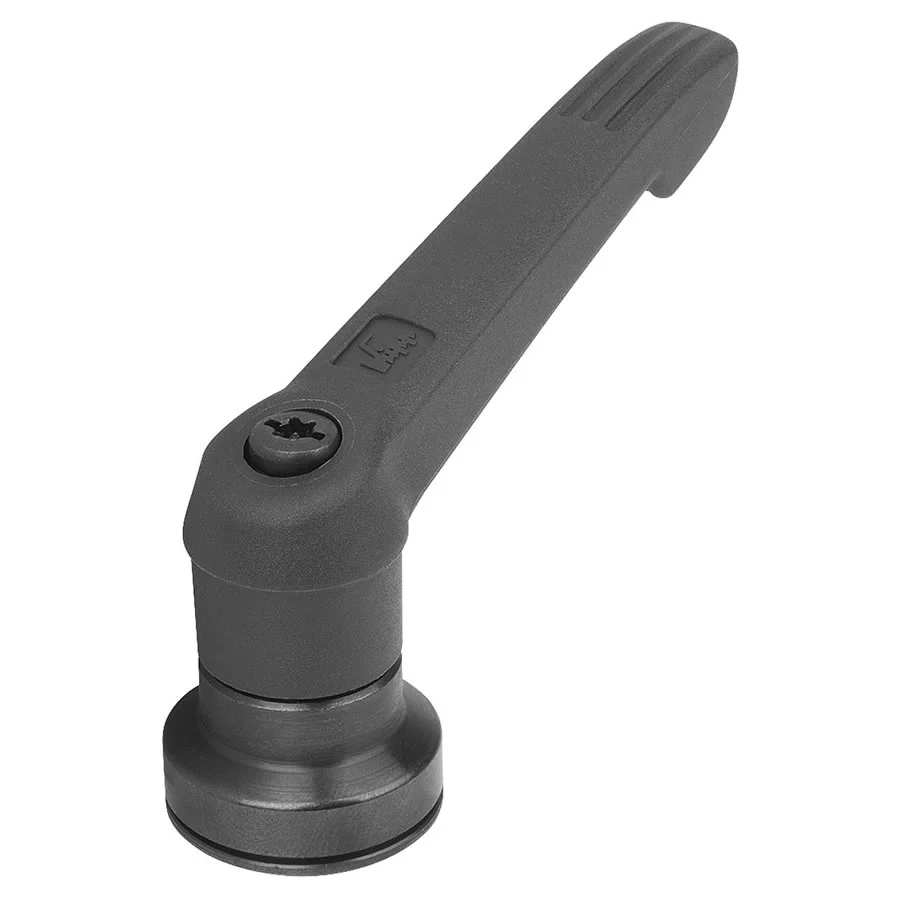 K1597 Kipp Plastic clamping lever with female thread and clamping force intensifier black
