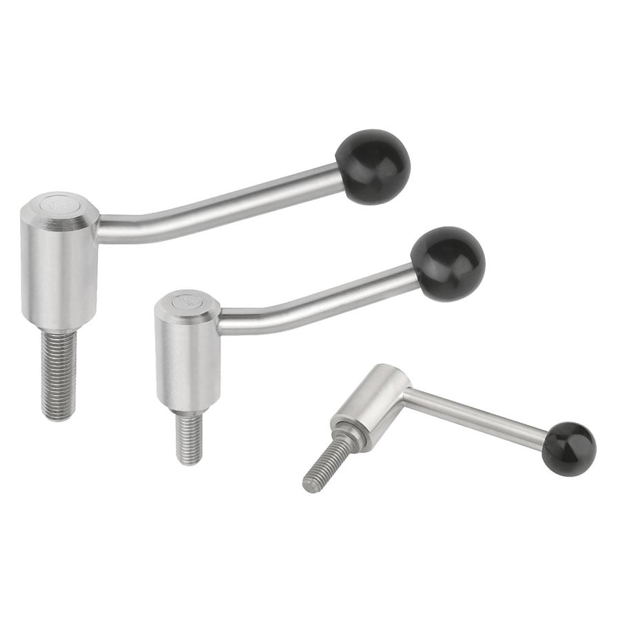 K0109 Kipp tension levers external thread, stainless steel