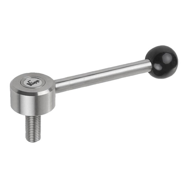 K0129 Kipp tension levers flat external thread, stainless steel