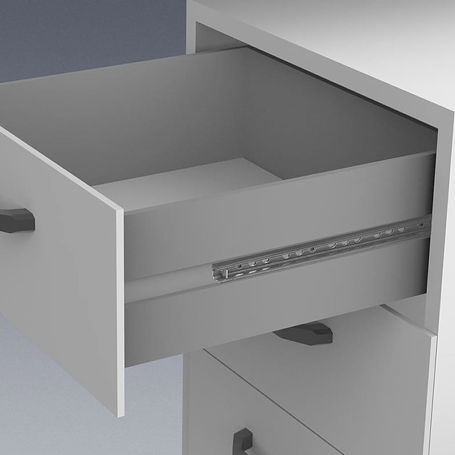 K1566 Kipp Telescopic slides, steel for slot mounting, partial extension, loadcapacity up to 10 kg
