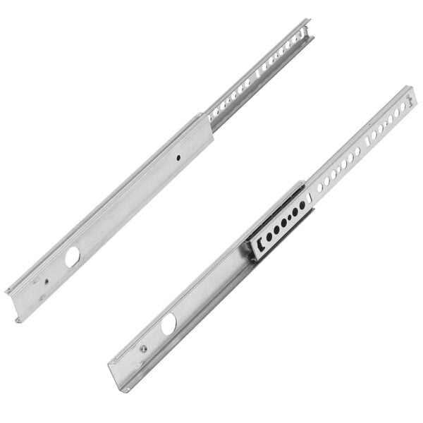 K1567 Kipp Telescopic slides, steel for slot mounting, partial extension, load capacity up to 12 kg