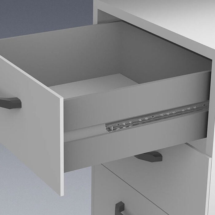 K1567 Kipp Telescopic slides, steel for slot mounting, partial extension, load capacity up to 12 kg