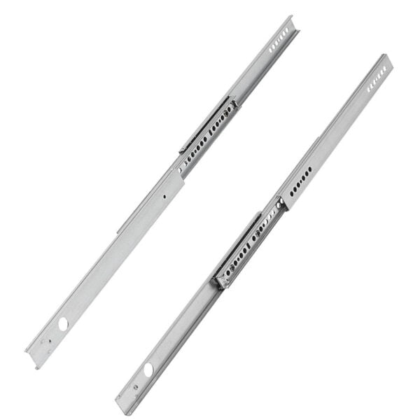 K1568 Kipp Telescopic slides, steel for slot mounting, over-extension, load capacity up to 20 kg