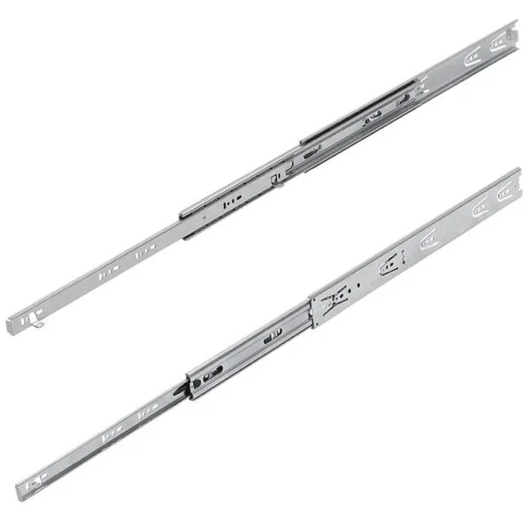 K1579 Kipp Telescopic slides, steel for surface mounting, over-extension, load capacity up to 60 kg