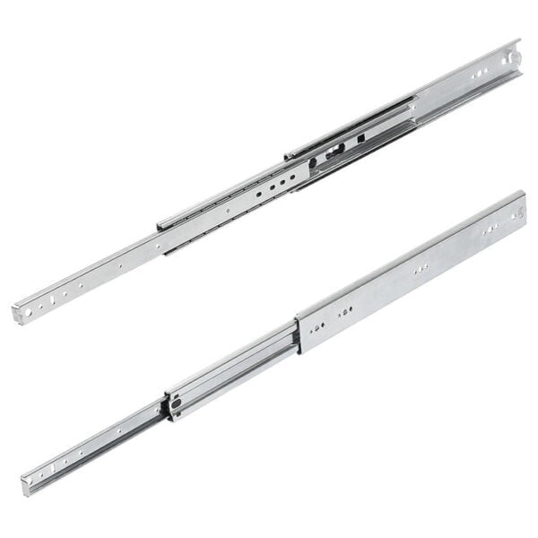 K1580 Kipp Telescopic slides, steel for side mounting, over-extension, load capacity up to 90 kg