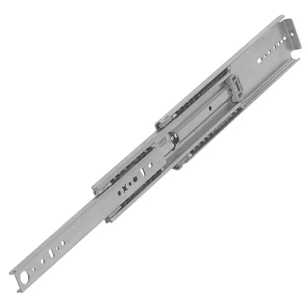 thumbnail image 2 of Furniture Hardware Cabinet Steel Drawer Rail Guide Runner 45mm Width Full Extension Side Mounting Ball Bearing Telescopic Slide 2 of 12