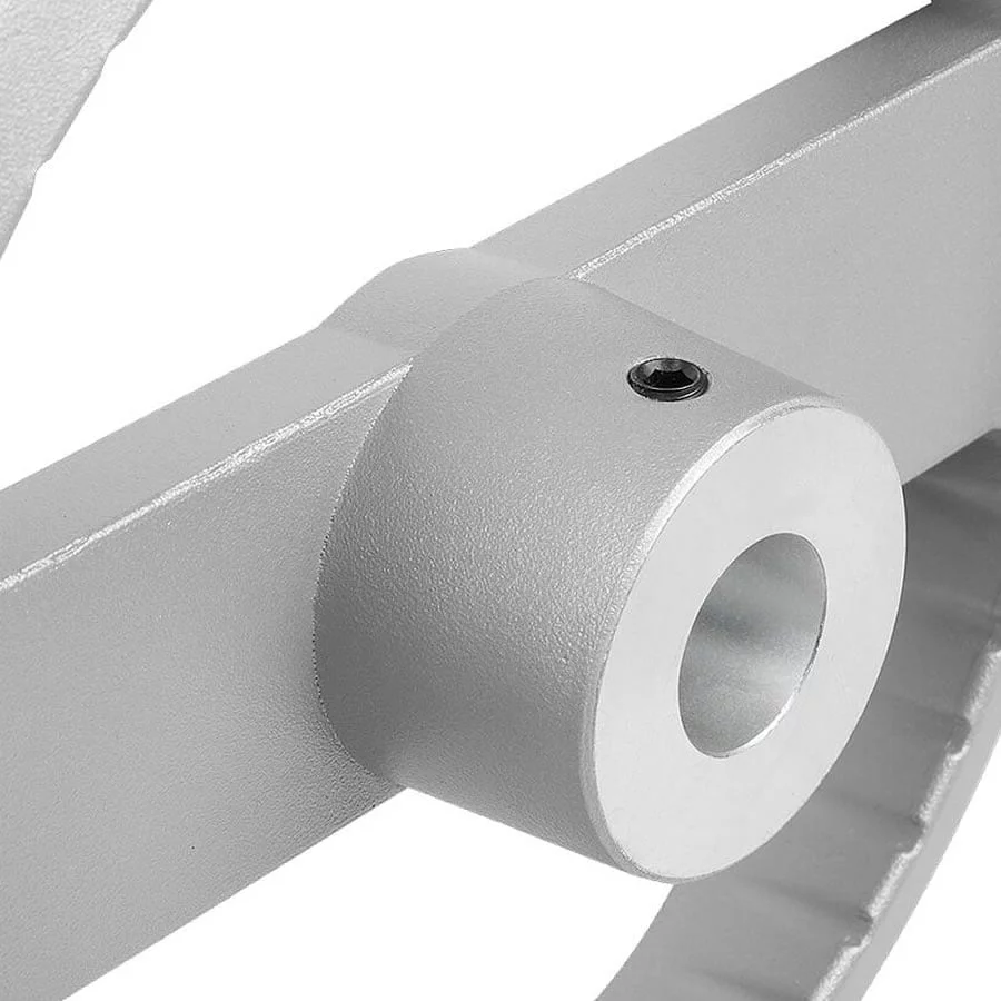 K1524_A Kipp 2-spoke handwheels, aluminium, with revolving cylinder grip, Form A with reamed hole and transverse bore