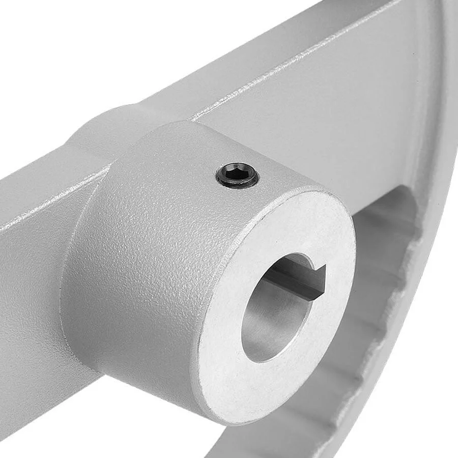 K1524_B Kipp Disc handwheels, aluminium with revolving cylindrical grip, Form B with reamed hole, keyway and transverse bore