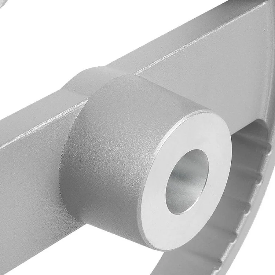 K1524_E Kipp 2-spoke handwheels, aluminium, with revolving cylinder grip, Form E with reamed hole