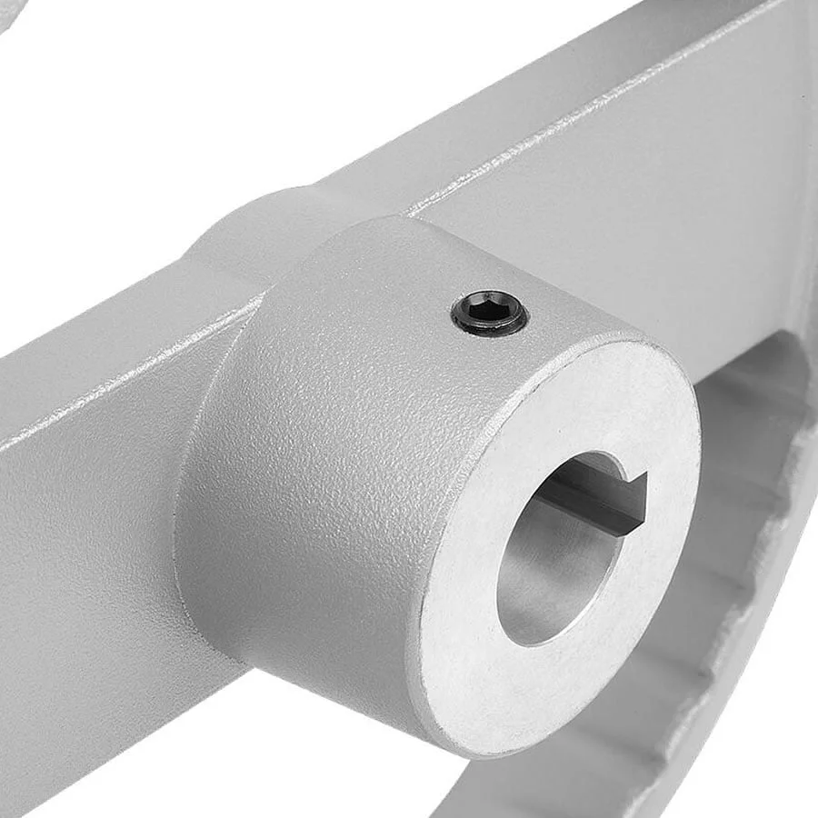 K1525_B Kipp 2-spoke handwheels, aluminium, with fold-down cylinder grip, Form B with reamed hole, keyway and transverse bore