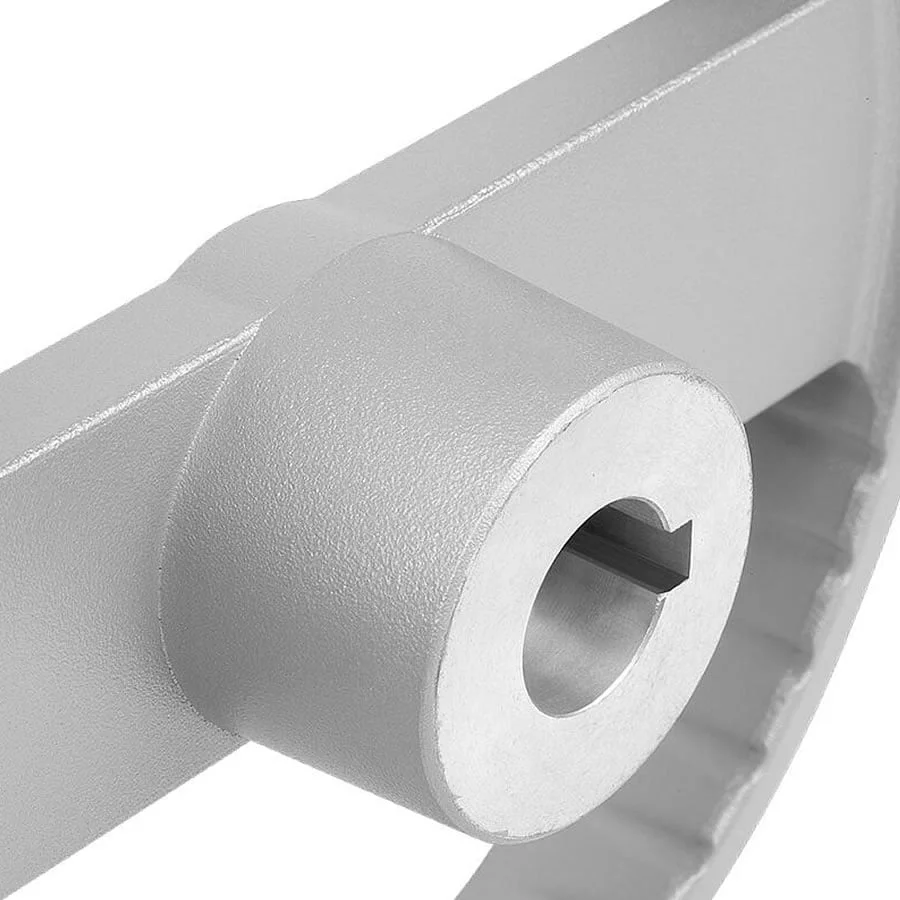 K1525_C Kipp 2-spoke handwheels, aluminium, with fold-down cylinder grip, Form C with reamed hole and keyway
