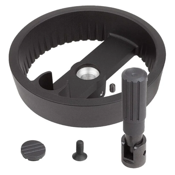 K1525 Kipp 2-spoke handwheels, aluminium with fold-down cylinder grip