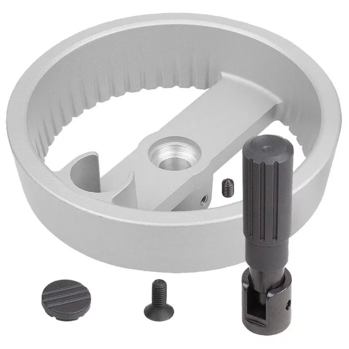 K1525 Kipp 2-spoke handwheels, aluminium with fold-down cylinder grip
