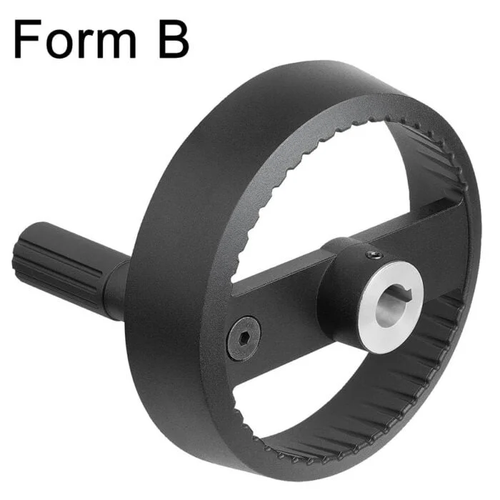 K1525 Kipp 2-spoke handwheels, aluminium with fold-down cylinder grip