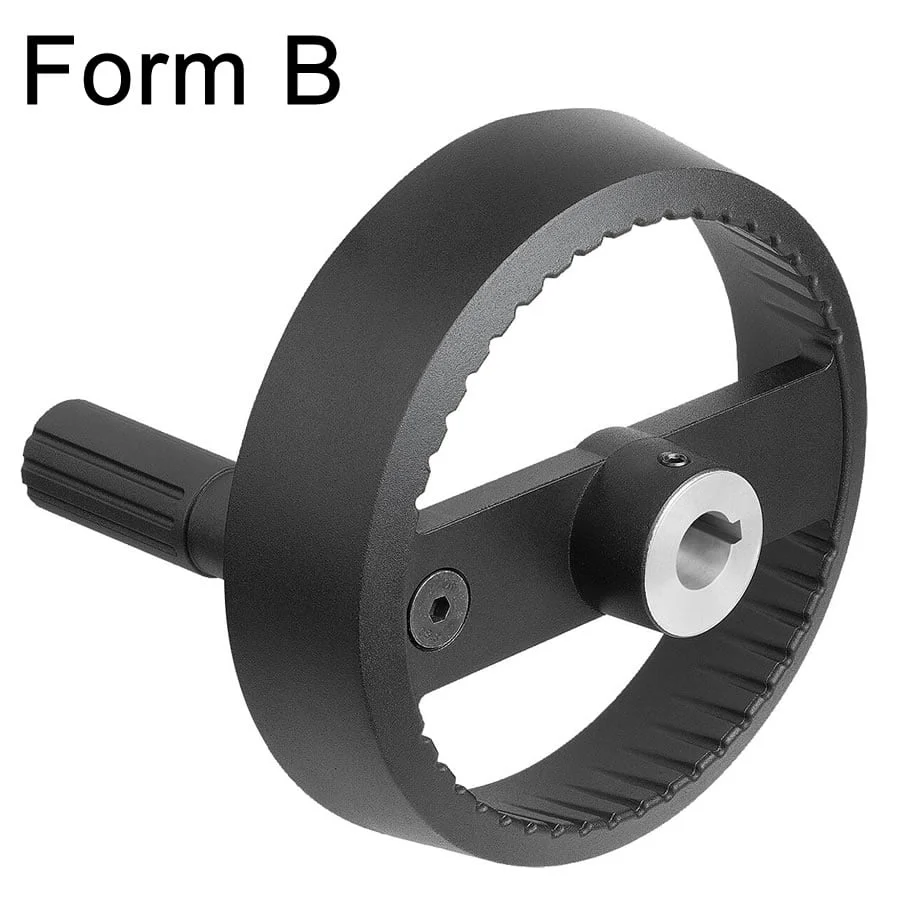 K1525 Kipp 2-spoke handwheels, aluminium with fold-down cylinder grip