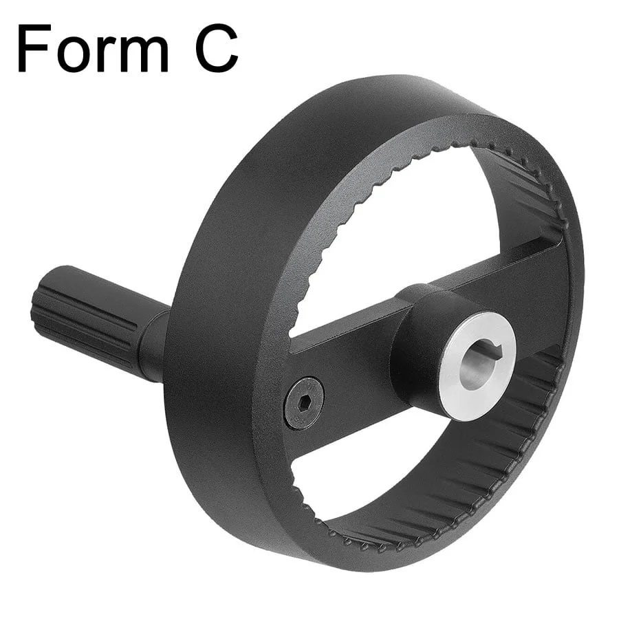 K1525 Kipp 2-spoke handwheels, aluminium with fold-down cylinder grip