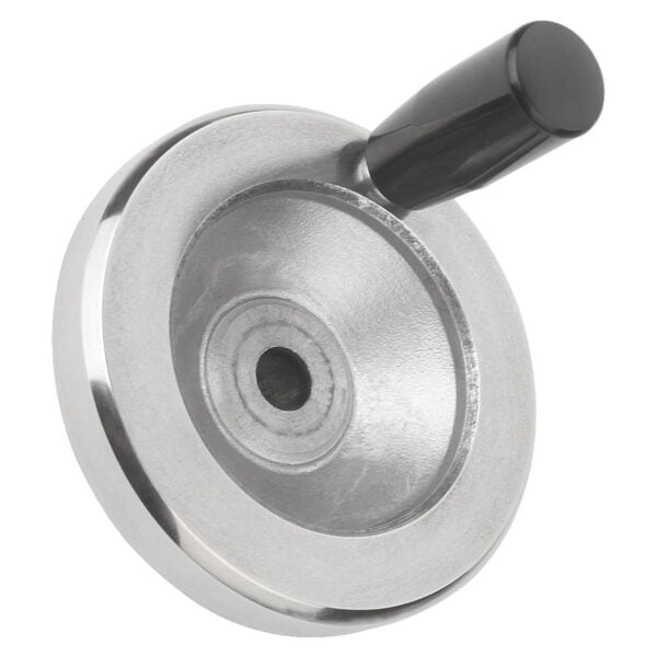 K0161_MDG Kipp Handwheels disc, aluminium, with revolving cylinder grip