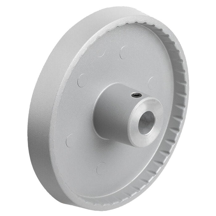 K1520_A Kipp Disc handwheels, aluminium, without grip, Form A with reamed hole and transverse bore