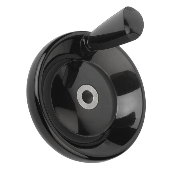 K0164_E Kipp Kipp Disc handwheels with revolving grip, Form E, with reamed hole