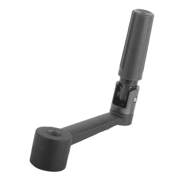 K0997_PB Kipp Crank handles aluminium with fold-away grip and reamed hole