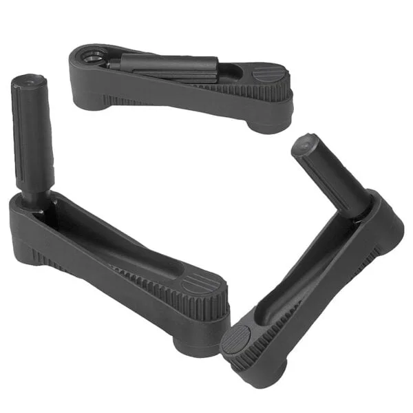 K0266_PBMN Kipp crank handles with fold-away grip, with keyway