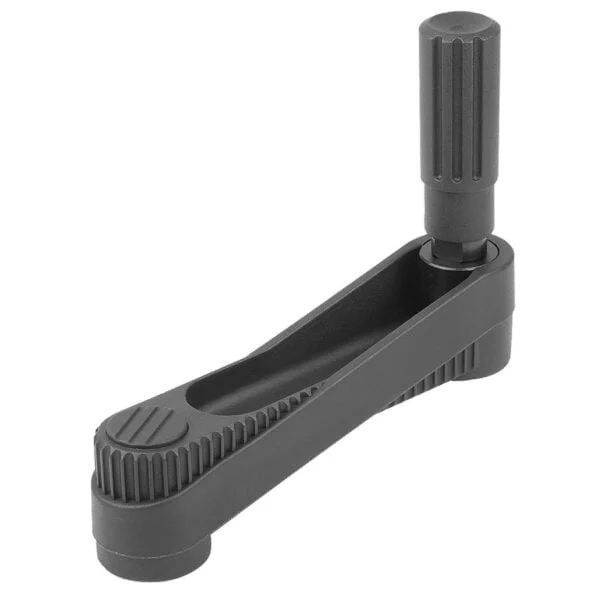 K0659_PBMN Kipp crank Handles with cylindrical revolving grip, locating hole with slot