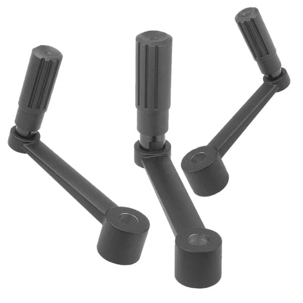 K0996 Kipp crank handles aluminium with revolving grip