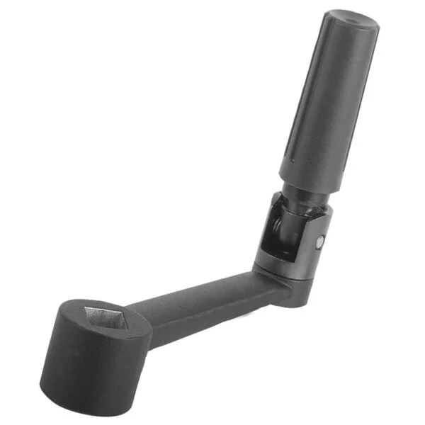 K0998_IV Kipp crank handles aluminium with safety grip and square socket