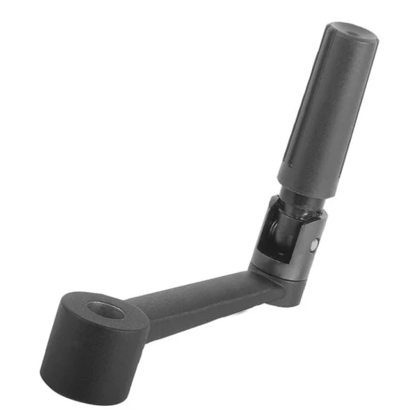 K0998_PB Kipp crank handles aluminium with safety grip and reamed hole