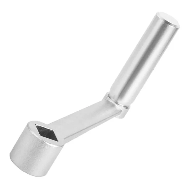 K0999_IV Kipp crank handles stainless steel, revolving grip, square socket