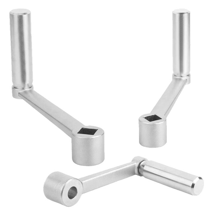 K0999 Kipp crank handles stainless steel with revolving grip